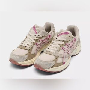 ASICS 1130 Pink and Cream Retro Sneakers with Chunky Silhouette
